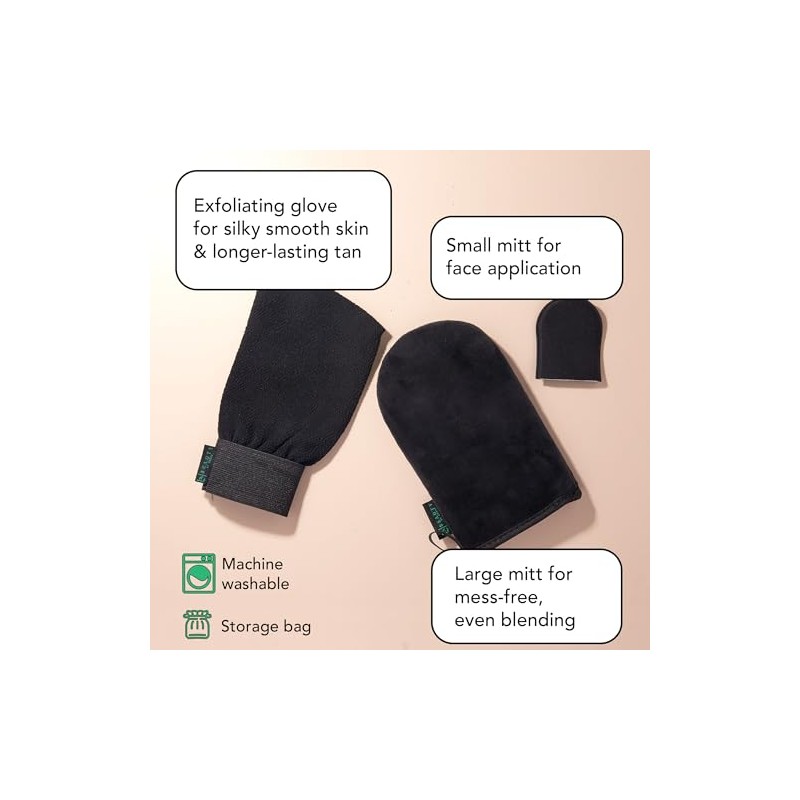 Self Tanning Mitt - Professional Bundle Kit Includes Exfoliating &
