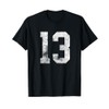 13 Cool Distressed Birthday Lucky Number Player 13th T-Shirt
