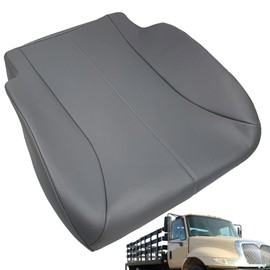 labwork Front Driver Side Bottom Gray Artificial Leather Seat Cover Replacement for International 4200 4300 4400 Air Ride 2001-2007