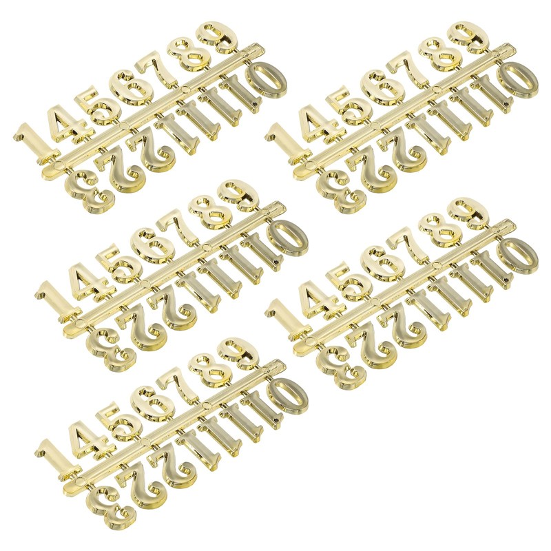 HOMSFOU DIY Clock Numerals Kit 5 Sets 1.5 Inch Gold