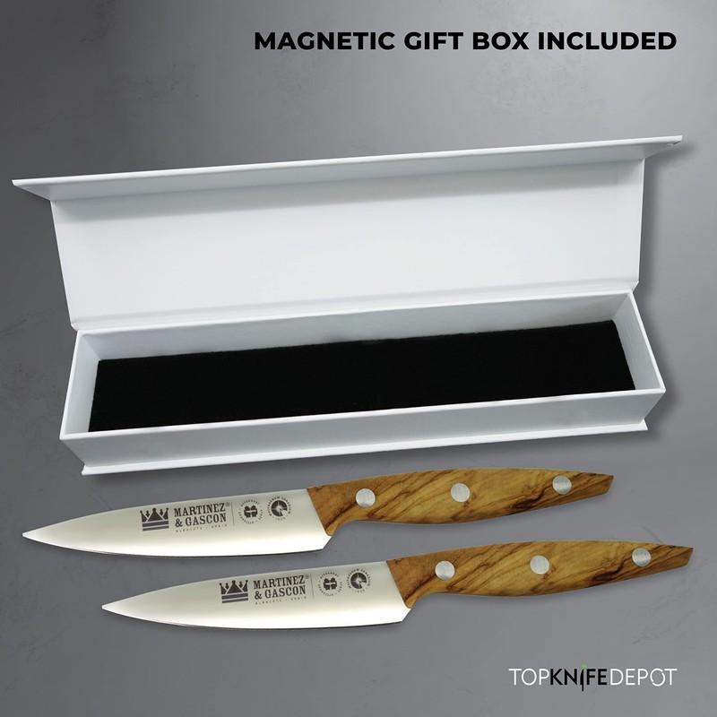 Artenostro Monaco 2 pcs Steak Knife Set - Olive Wood