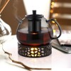 ecooe Black Stainless Steel Tea Warmer with Tea Light Holder