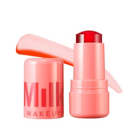 Milk Makeup Cooling Water Jelly Tint – Sheer Lip + Cheek Stain with Vegan Collagen, Seawater + Aloe – Hydrating, Long-Lasting, Buildable Lip Tint + Blush – Spritz, 0.17 oz