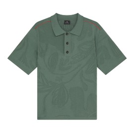 PS by Paul Smith Mens Sweater SS Polo, Emerald Green, Medium