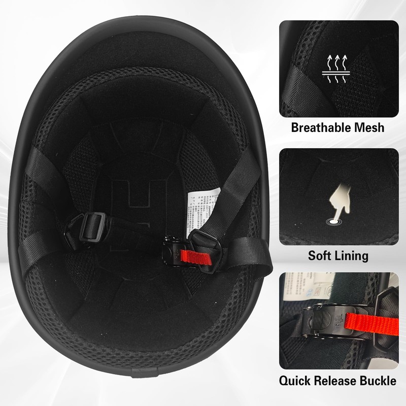 Half Cap Motocross Helmets Adult Half Shell Open Face Motorcycle