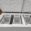 Freezer Basket Expandable Freezer Storage Basket Plastic Strong Load Bearing