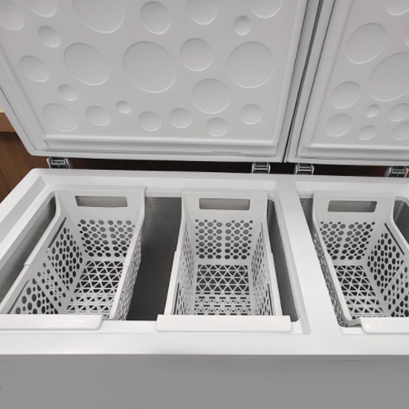 Freezer Basket Expandable Freezer Storage Basket Plastic Strong Load Bearing