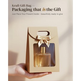 VAGREEZ Kraft Gift Bags with Window 12 Pack, Reusable Paper Favor Bags with Satin Bow in Assorted Colors for Party, Wedding, Birthday and Small Business (Brown, Small)