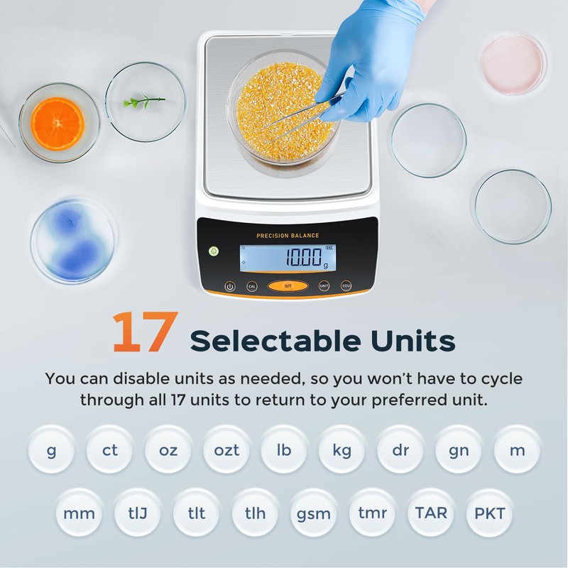 Bonvoisin Lab Scale - 5000g x 0.01g, Rechargeable Digital Scale