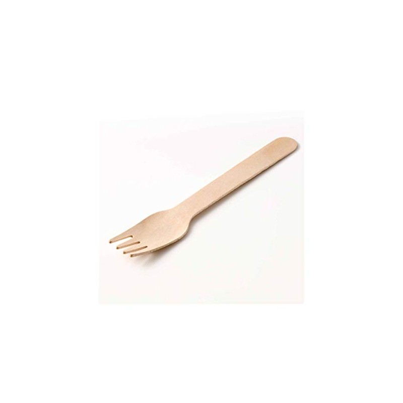 Birchwood Wooden Fork Pack of 100 - Color: None