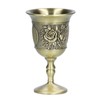 2pcs Wine Glasses Exquisite Chrysanthemum Pattern Vintage Court Style Metal