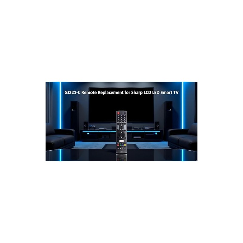 GJ221-C Remote Control for Sharp LCD/LED TV LC32LE653U LC40LE653U LC43LE653U