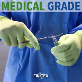 FINITEX Nitrile Gloves Disposable Latex-Free Gloves - 3.5mil Powder-Free Food Cleaning Medical Exam 100PCS Glove(Green (X-Small 100))