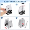 PATIKIL 1.7x1.1x2.4" Desk Divider Support Clamp, 8 Pcs Aluminum Desk