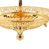2 Tier Fruit Plate Metal Round Gold Plated Beautiful Cupcake