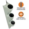 GlowShift Universal Gray Triple Pillar Gauge Pod - Fits Any