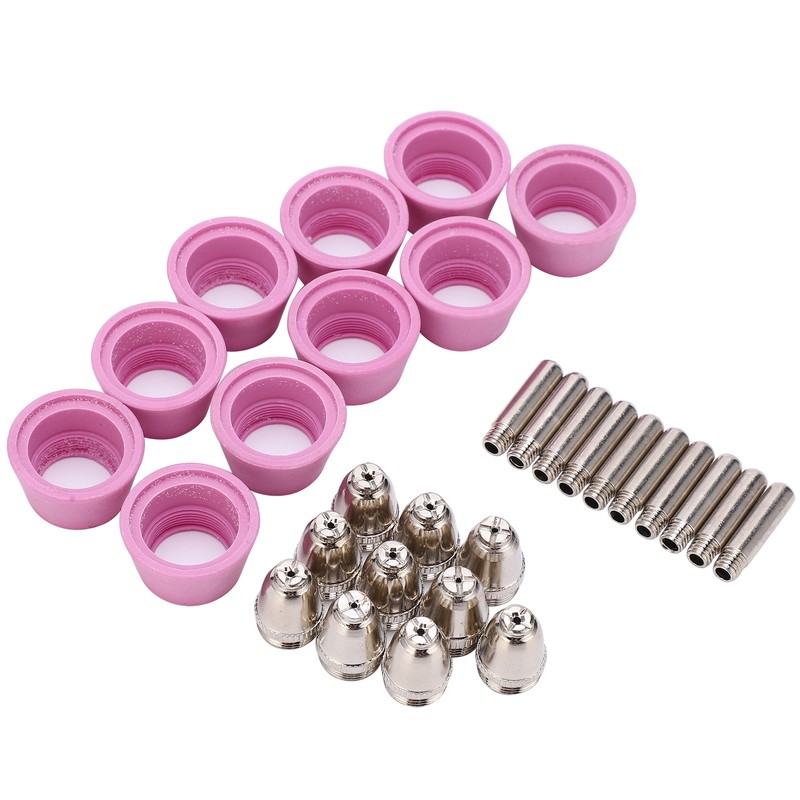 Plasma Cutting Torch Consumables Kit Electrode Contact Tip Ceramics Nozzle