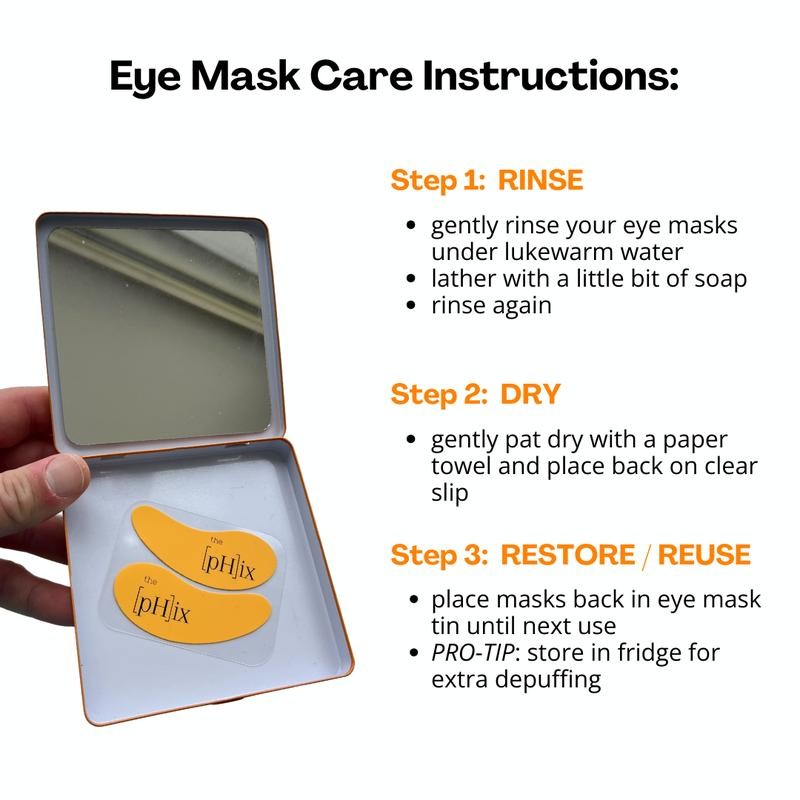 The [pH]ix Reusable Silicone Eye Masks with Case for Depuffing,