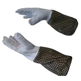 AGS Beekeeper gloves 3 Layer Ultra Ventilated Green Bee keeping gloves beekeeping bee gloves 3-layer protection (XL)