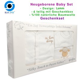Newborn Baby Gift Set 100% Natural Cotton First Equipment Unisex Clothing Gift Set Baby Outfit for Babies 0-4 Months (Lamb)