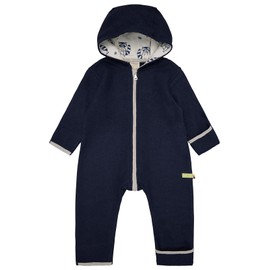 loud + proud Unisex Baby Wollwalk, GOTS Certified Jumpsuit, Ultramarine