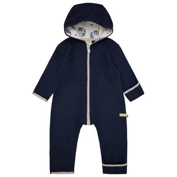 loud + proud Unisex Baby Wollwalk, GOTS Certified Jumpsuit, Ultramarine