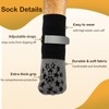 2 Pairs Double-Sided Dog Socks with Adjustable Straps, Non-Slip Anti-Licking