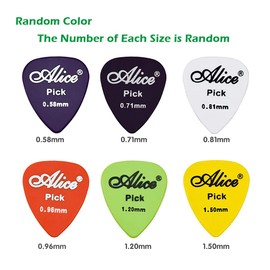 Guitar Picks,30 pcs Guitar Plectrums for Your Electric Acoustic or Bass Guitar Plectrum Pick Including 0.58mm 0.71mm 0.81mm 0.96mm 1.2mm 1.5mm