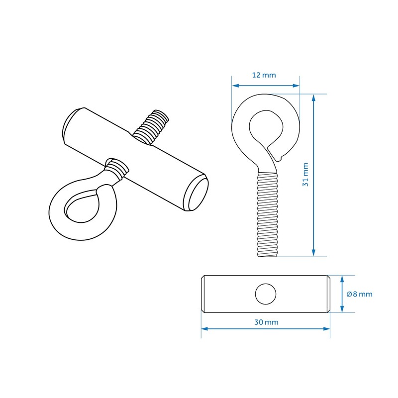 AUTOLIGHT 24 2 x Keder Stopper Blocking Kit for Piping