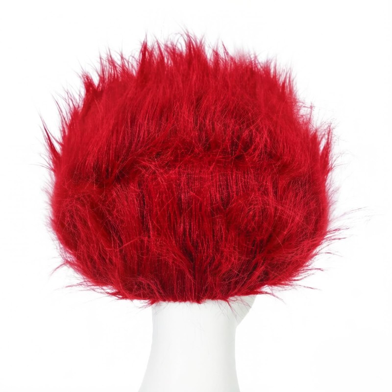 Short Red Wig Men Spiky Headband Light Red Cosplay Wigs