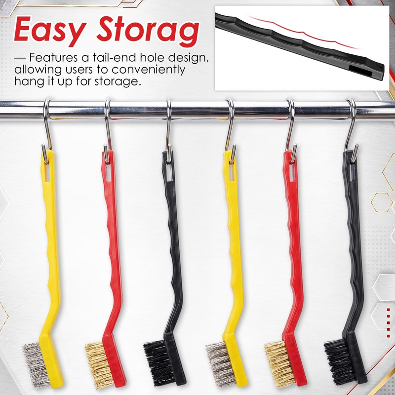 Reallnaive 150 Pcs Mini Wire Brush Set 7 Inch Stainless