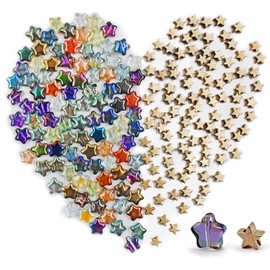 300 PCS Star Spacer Beads Charms Pendents Beads, findTop Star Shape Beads for Arts Crafts DIY Necklace Earring Bracelet Jewelry Crafts Making (Gold, Color)