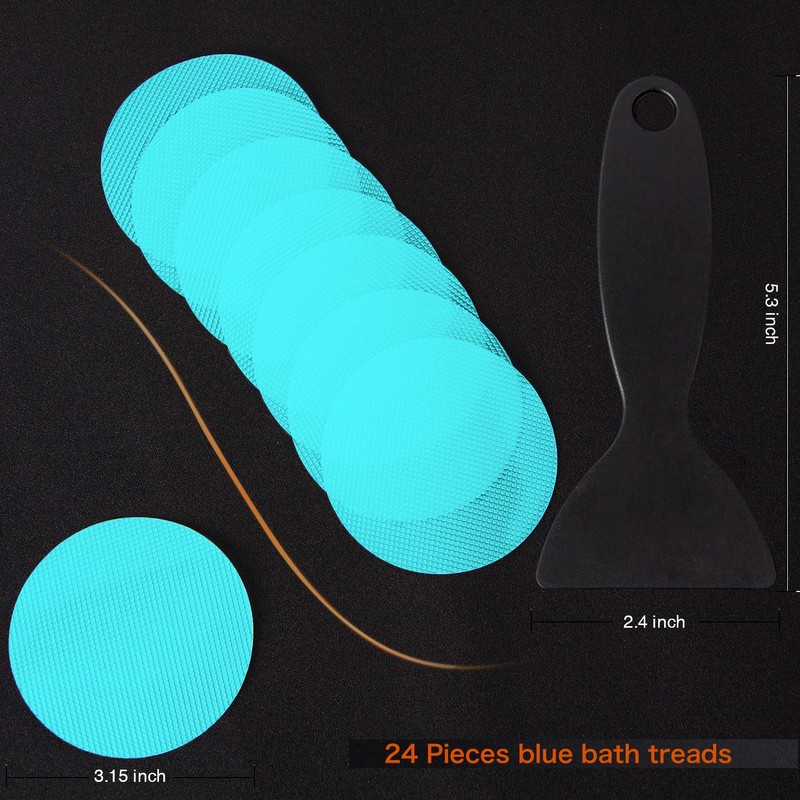 Secopad Non-Slip Bathtub Stickers, 24 PCS Safety Bathroom Tubs Showers