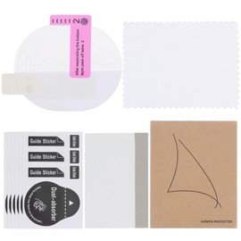 HARFINGTON 6pcs Watch Glass Screen Protectors 45mm HD High Definition Anti-Scratch Waterproof Ultra-Thin TPU Universal Smartwatch Screen Protective Film with Cloth Sticker Scraping Card