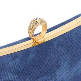 BELLAWOO - Monederos de embrague para mujeres, bolsos de noche, para fiestas formales, bolsos de boda, cóctel, graduación, Azul