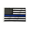 Thin Blue Line American Flag, Sewn & Embroidered (2 x 3 Feet, Thin Blue Line)