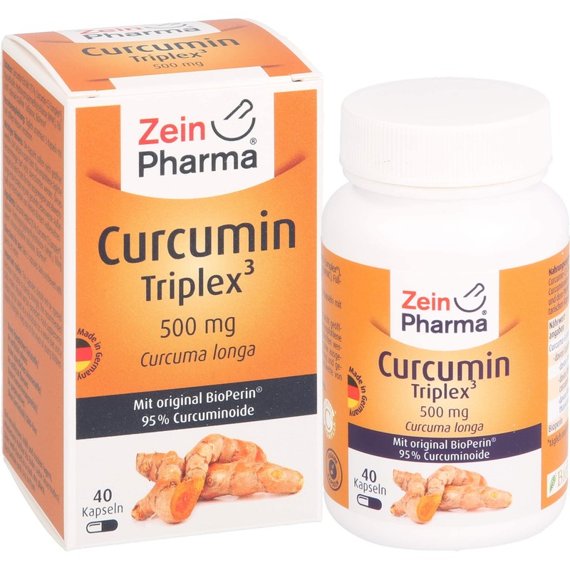Curcumin Triplex3 500 mg/Cap.95% Curcumin + BioPerin Pack of 40
