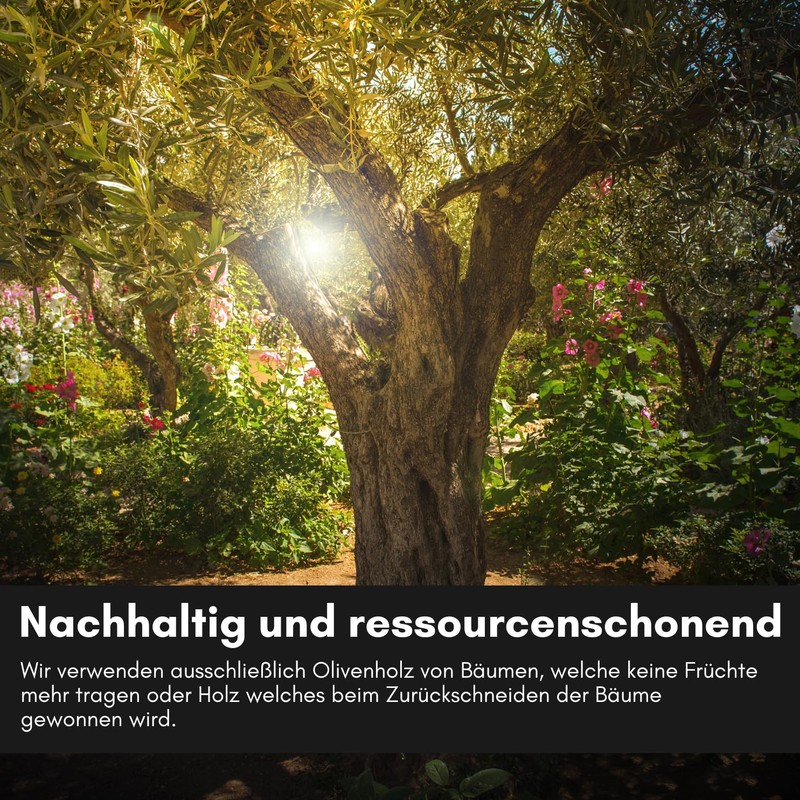 Figura Santa - Olive Wood Mortar and Pestle Set Olive