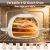 Cast Iron Dutch Oven with Lid, 6 Quart Enameled Bread