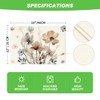 Artoid Mode Brown Poppy Floral Leaves Spring Placemats Set of