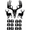 buck set tracks / hoof print decal /set custom deer/ footprint set