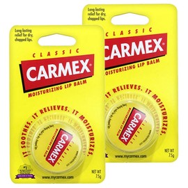 Carmex Moisturizing Lip Balm Jar, Classic, 7.5g, 2 Pieces / 카멕스 모이스처라이징 립밤 단지, 클래식, 7.5g, 2개
