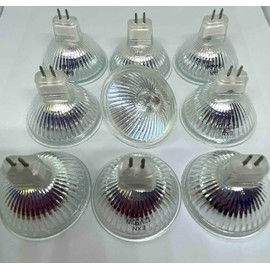 Meetime MR16 Halogen Dichroic Bulbs 12V50w, Halogen Spotlight Bulbs 2 Pin Base, Cool Beam (9 Pack) Plus 1 Free