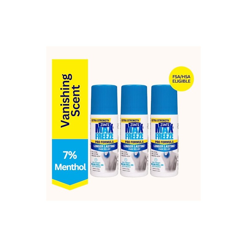 Zim's Max-Freeze Pro Formula Roll-on, 3Count