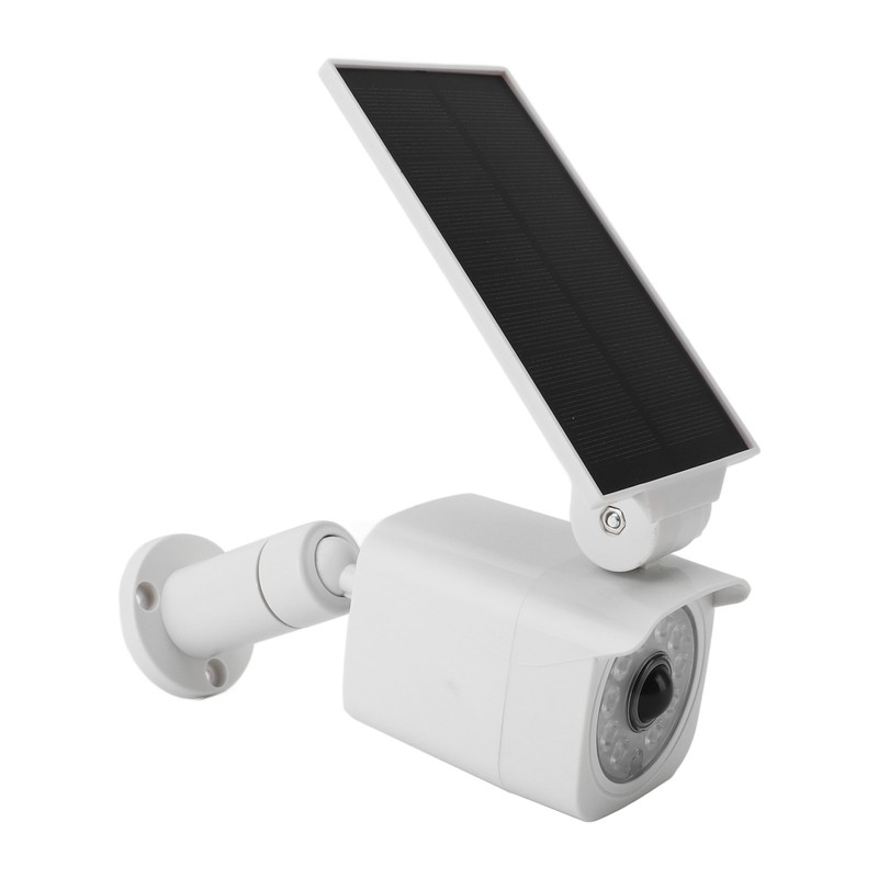 Solar Powered Fake Security Camera with Light IP65 Waterproof Simulated