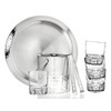 Godinger Bar Set Stainless Steel Hammered and Glass with Ice