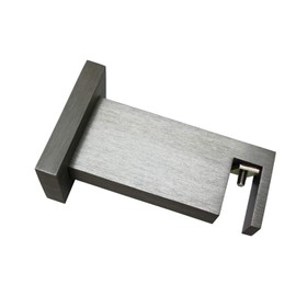 Gardinia Slim Support for Luxor Rectangular Brushed Steel 7.5 cm, 7.5 cm