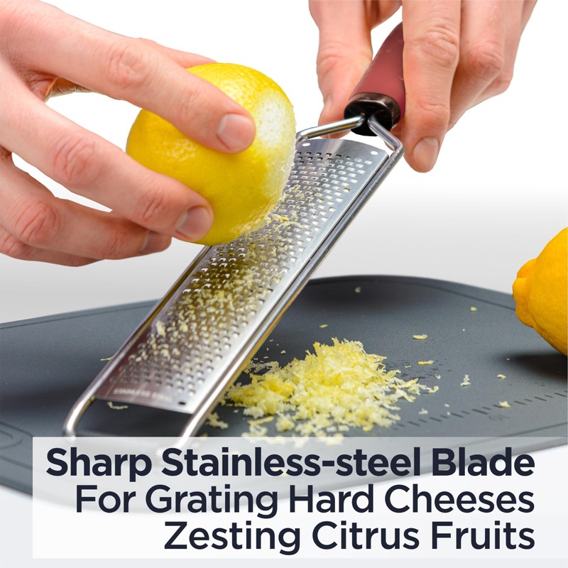 Deiss PRO Lemon Zester & Heavy Duty Cheese Grater &