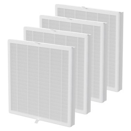 4 Packs E-300L True HEPA Replacement Filter Compatible with MOOKA and MOOKA Family E-300L Air Cleaner Purifier for Large Room, H13 True HEPA and Activated Carbon Filter