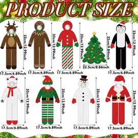 Syhood 9 Pcs Christmas Elf Accessories Clothes Costume Santa Reindeer Snowman Bear Gingerbread Elf Doll Costume Christmas Tree Outfit Birthday Doll Clothing for Elf Doll 13 Inch